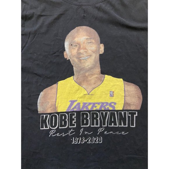 Kobe Bryant Memorial Black Graphic Crew Neck Tee RESETVED Women's XL - Picture 2 of 7